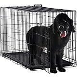 BestPet 42" Pet Folding Dog Cat Crate Cage Kennel w/ABS Tray LC