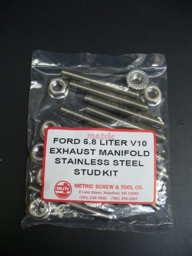 Ford 6.8 Liter V10 Stainless Exhaust Manifold Studs, Stud Kit (one side)