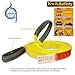 KwikSafety 1”x4’ Web Sling | 3200lbs Working Load Limit | Certified 2 Ply Eye-Eye Strap | Tie Down Cargo Lifting Rigging Crane Loading Hoisting Recovery Rope Towing Moving Equipment Webbing