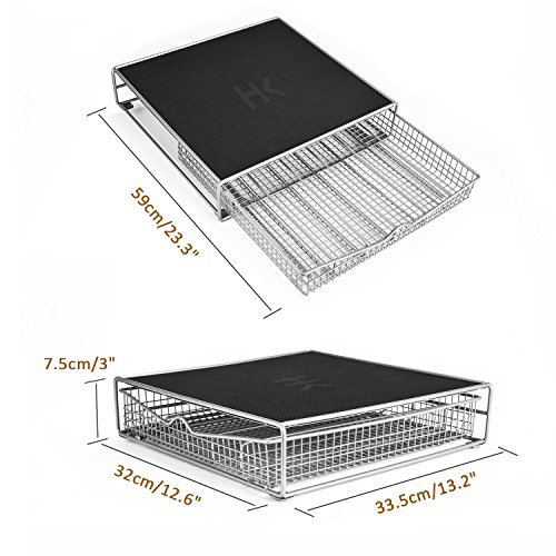 FITNATE Coffee Drawer for K-Cup Coffee Storage Organizer for 36 K-Cup with a Rack Mat for Most Coffee K Cup Pods or Tea and Coffee Makers,13.2x12.6x3" - Thumbnail 7