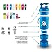 SmartShake Original2GO Shaker Bottle w/Detachable Storage Compartments, BPA/DEHP Free & Carabiner Clip-Great for Fitness Sports Nutrition Supplements 20oz (600ml)-Neon Pink, Blue, Green (3 Pack)