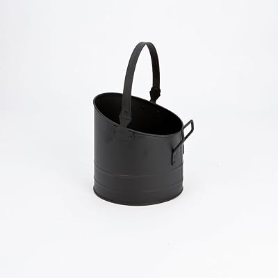 Inglenook Traditional Matt Black Metal Fireplace Scuttle Coal Bucket Holder