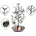HQdeal Antique Silver Birds Tree Jewelry Stand Display Earring Necklace Holder Organizer Rack Tower (Antique silver)