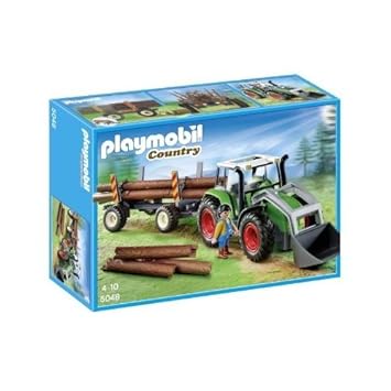 PLAYMOBIL 5048 Traktor mit Langholztransport