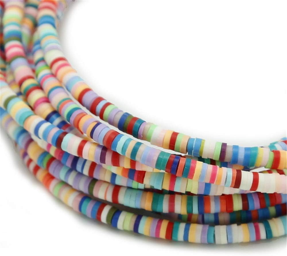 FRWW Beaded 400 Pieces Of 3-6mm Diy Jewelry Found Polymer Clay Beads Mixed Color Bracelet Accessory 4mm approx 400pcs light mix color