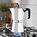 VonShef Stovetop Aluminium Espresso Maker Moka Pot, Chrome, 12 Cup