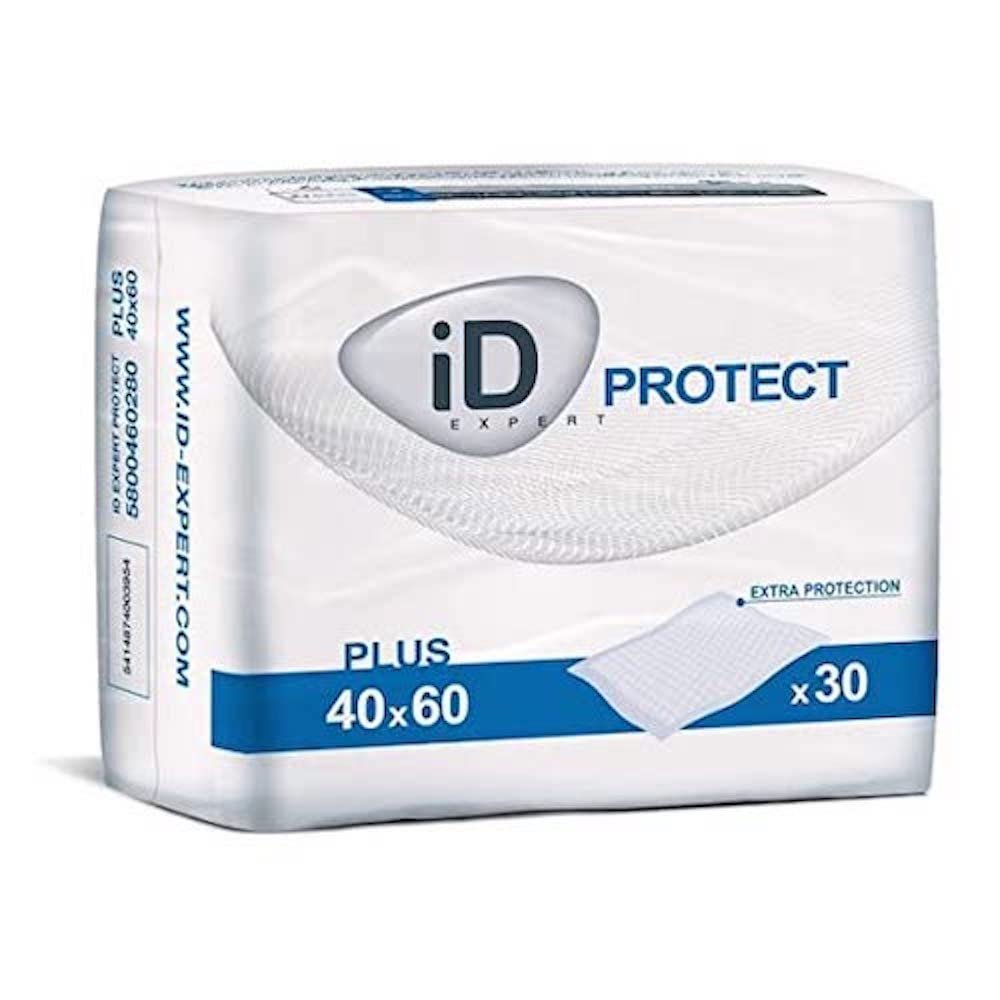 iD EXPERT Incontinence Bed Pads Protect Plus – Disposable Kylie Sheets, Absorbent Bed Mats & Incontinence Pads, Waterproof Incontinence Bed Sheets for Bed Wetting – 40 x 60 cm, Pack of 30
