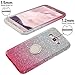 Galaxy J1 Case (2016), Galaxy Luna/Express 3 / Amp 2 Glitter Case with 360 Degree Rotating Ring Stand, Soft TPU Outer Cover + Hard PC Inner Shellfor Samsung Galaxy J1 2016 -Pink