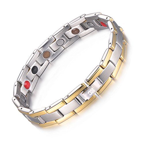 Titanium Magnetic Therapy Bracelet Germanium Bracelet for Promote Blood Circulation Pain Relief