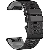26mm watch band for garmin fenix 7x sapphire solar fenix 6x pro solar fenix 5x 3 hr quick release fit silicone watch strap replacement for garmin epix 2 pro sapphire 51mm Descent MK1/2/2i