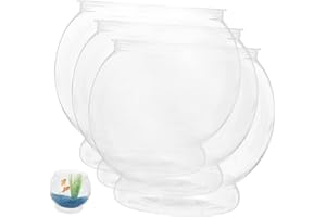 BCOATH 3pcs Goldfish Bowl Household Fish Tank Exquisite Fish Bowl Fish Bowls Round Glass Vase Clear Glass Vases Glass Flower Vases Delicate Fish Bowl Fish Living Tank Desktop