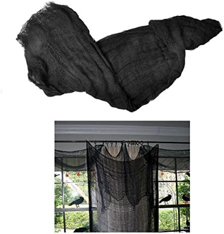 BUYDEAL Creepy Cloth Halloween Party Decoration 71&amp;90inch,Black