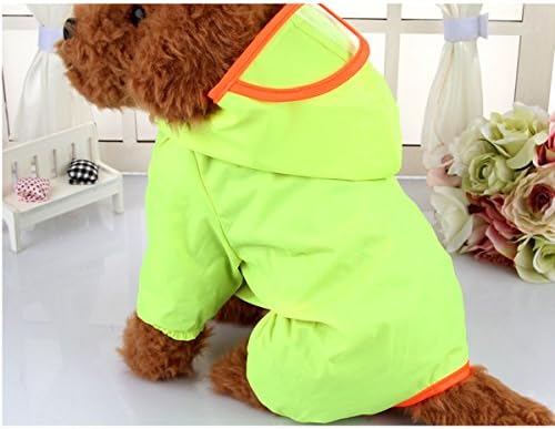 Ltuotu 6-color 6 size waterproof raincoat comfortable going out rainy season rain gear summer dog for small medium-sized large walk of Ltuotu rainy day fun (M, green)