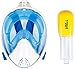 Snorkel Mask Full Face Premium Quality with Bag 180° Panoramic View Anti Fog Anti Leak Best for Adult Youth Diving Mask Go Pro Mount Full-face Easybreath Snorkel Set Snorkeling Gear
