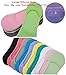SmartWallStation 10 Pair Women 5-9 Socks Boat Low Cut Casual Thin Cotton No Show Deodorant Sock Non Slip Hidden Flat Colorful Set