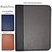 K.DESIGNS Leather Business Organizer with 3 Ring Binder - Padfolios with Zipper for Men/Woman - Portfolio Folder Binder in Black/Grey…