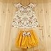 puseky Infant Toddler Baby Girls Floral Ruffle Shirt & Shorts Clothes Outfit Set