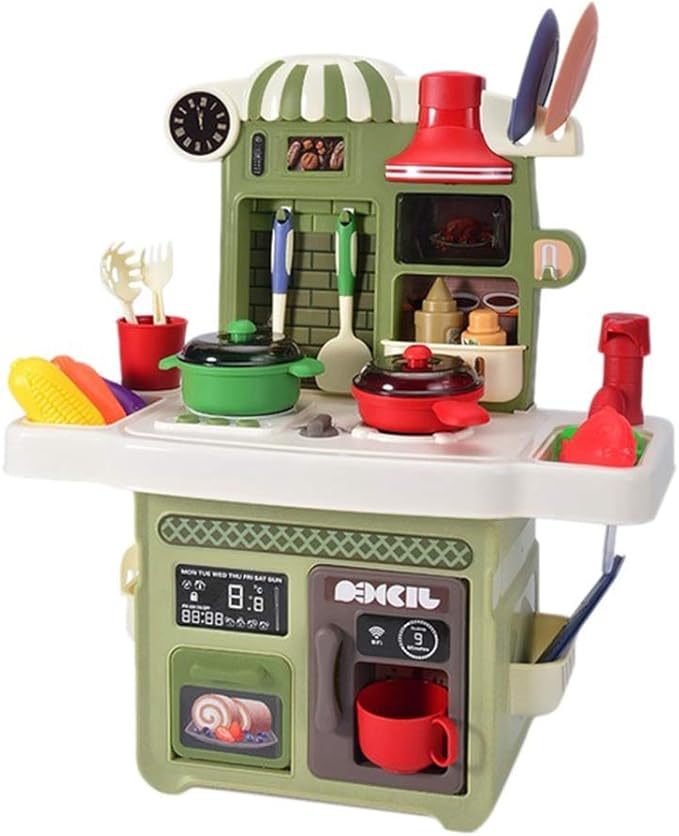 AQUYY Juego de Cocina para niños con Estante de Almacenamiento