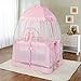 Big Oshi Portable Playard Deluxe Bundle - Nursery Center With Canopy Net Topper - Medium Size - Lightweight, Compact Design, Includes Carry Bag - Perfect for Indoor or Outdoor Backyard Use, Pink