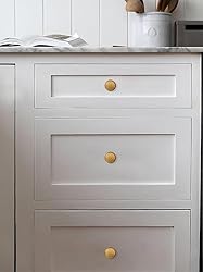 ZAUYX 10 Pack Antique Brass Cabinet Knobs 1-3/4