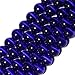 HAAMIIQII 90pcs 4mm Dark Blue Cat Eye Beads Round Loose Gemstone Beads for Jewelry Making Strand 15 Inch