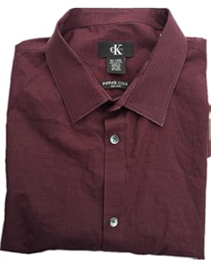 Calvin Klein Men's Dobby Twill Infinite Cool Long Sleeve Button Down Shirt
