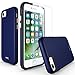 iPhone 7 case, MoboZx [Premium Texture] [Tempered Glass Screen Protector Included] Dual-Layer Slim Protective Anti-Slippery Scratch-Resistant Shockproof Bumper For Apple iPhone 7 (2016) (Blue)