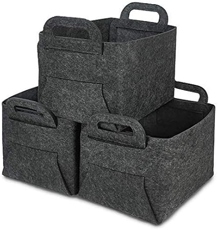 KTDT Cesta de Almacenamiento Plegable, Adecuada para 3 armarios, Cesta