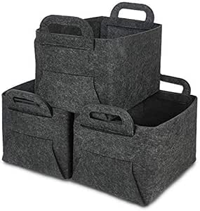 KTDT Cesta de Almacenamiento Plegable, Adecuada para 3 armarios, Cesta