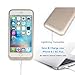 iPhone 6S Plus / 6 Plus (not for iPhone 6 / 6s) Battery Case Charger [Extra Bonus-Tempered Glass Screen Protector], 6800mAh External Battery Backup Protective Charger Case (Gold)