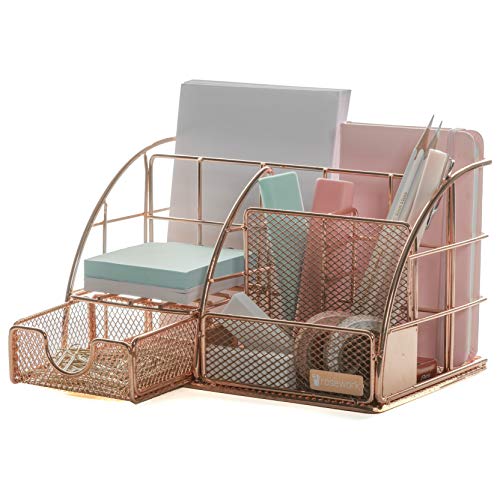 2 Organizer+Supplies+Accessories+Magazine+Rosegold