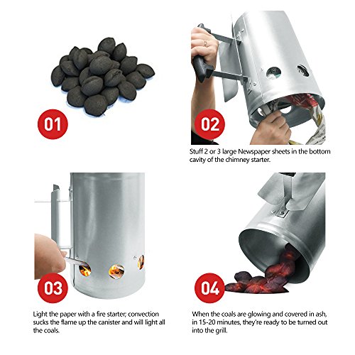 5 Charcoal+Barbecue+Galvanized+Briquette+Accessories