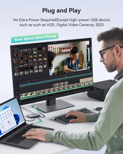 ABLEWE - Interruptor USB, conmutador USB de aluminio, 2 computadoras que comparten 4 dispositivos USB para PC y escáner, teclado de mouse con 2 cables USB 3.0