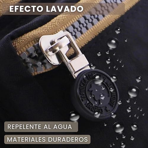 Coronel Tapioca - Bolso bandolera mujer - Bolso mujer - Bolsos bandolera - Bolsos bandolera casual gran capacidad con 3 cremalleras, Negro