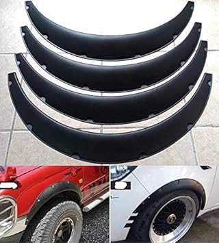 Amazon Com 4pcs 3 5 90mm Universal Flexible Car Fender Flares Extra Wide Body Wheel Arches Everything Else