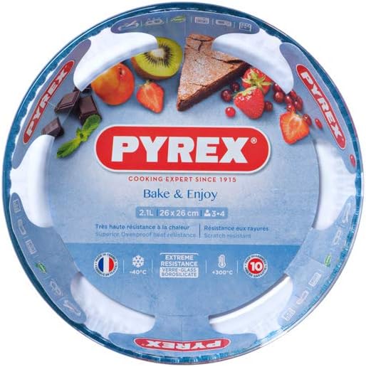 Pyrex Bake & Enjoy Glass Fluted flan Dish high Resistance 26 cm, Transparent - Image 4
