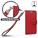 iPhone 6S Plus Case, TORU [Prestizio] Wristlet [Red] Wallet Case with [Card Slot][ID Holder][Kickstand][Wrist Strap] for iPhone 6 Plus / iPhone 6S Plus - Red