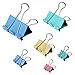 AshopZ 120 Piece Multi-Colored Assorted Metal Binder Clips for Document Organization