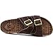 Muk Luks Men's Parker Duo Starpped Brown Slide Sandal