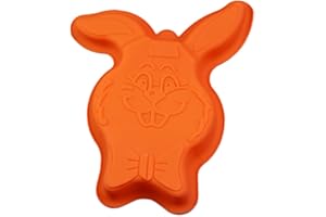 Healifty Silicone Easter Bunny Cake Mold 31x25x4cm Large Cartoon Rabbit Baking Pan DIY Baking Tool