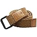 Samtree Canvas D Ring Belts,Adjustable Solid Color Military Style Web Belt Buckle(43
