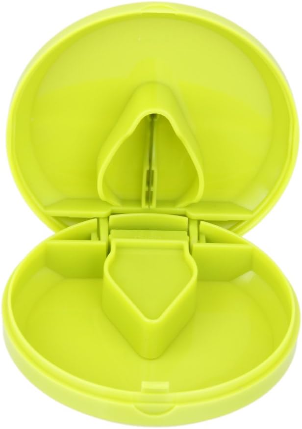 Maxxlite Round Pill Cutter Splitter Storage Compartment Box (Multicolour)