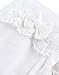 Women Driving Sunscreen Slip Gloves Cotton Gloves Breathable Lace Bow (One size, 2 White)