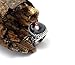 OAKKY 316l Stainless Steel Classical Exquisite Animal Pattern Red Agate Rings Size 12
