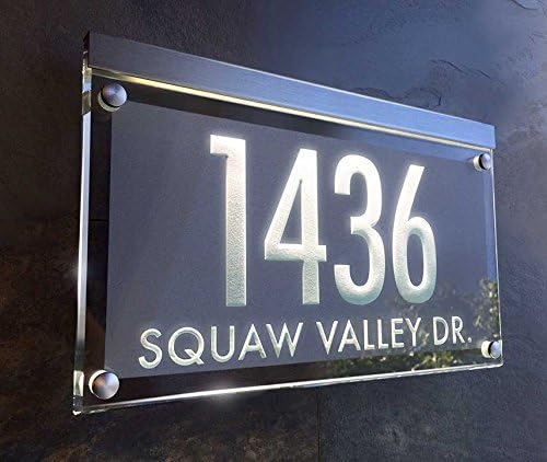 Plaques & Wall Art - Illuminated Crystal Address Plaque! The personalized address numbers shine brilliantly!