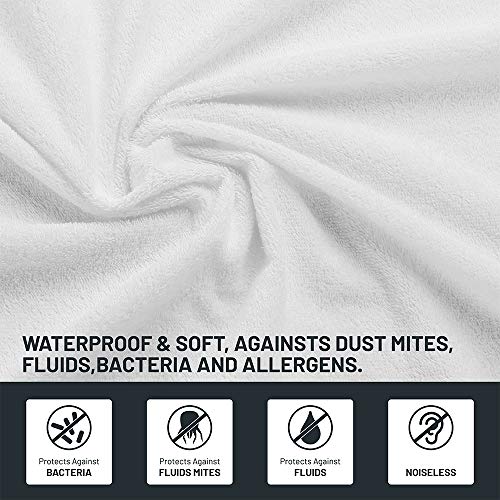 ENITYA Waterproof Mattress Protector with Zipper,Breathable Mattress Encasement with Cotton Surface Fabric,Premium Mattress Cover,Soft Mattress Pad Comes in All Sizes:T,TXL,F,Q,K,CK,Machine Washable. - Thumbnail 3