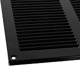 EUROPLAST 400x200mm Black Metal Air Vent Grille with Insect Mesh view 5