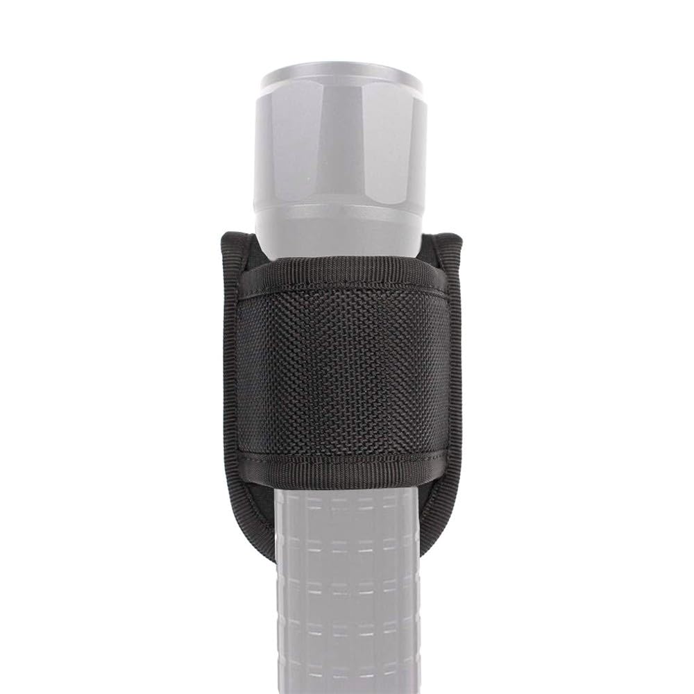 Open Top Flashlight Holder, Compact Torch Holder Fits Up To 1" Standard D Cell Flashlights for 2-2.25" Duty Belt