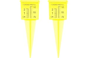 Housoutil 2PCS Rain Gauge Sprinkler, Transparent Sprinkler Gauge for Lawn Water, Water Gauge Outdoor, Water Measuring Tool for Accurate Lawn Garden