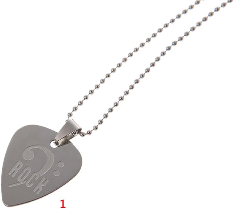 Stainless Steel Guitar Picks Necklace Pick